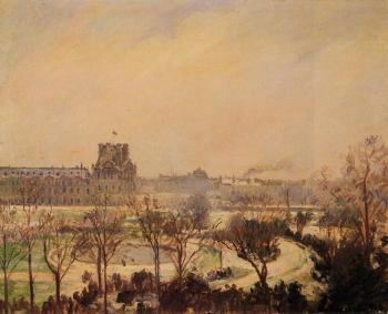 Camille Pissarro : The Tuileries Gardens, Snow Effect